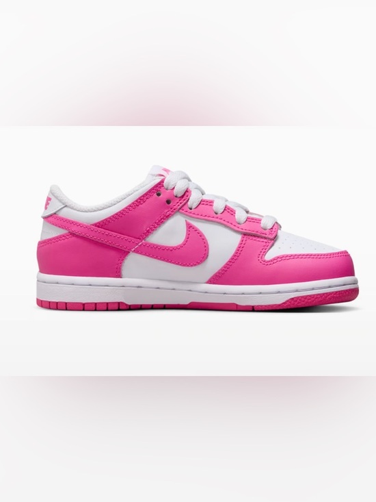 Nike Other - NIB [Nike] Dunk Low Top Shoes Sneakers Fuchsia Pink/White Little Kids Youth 11 C
